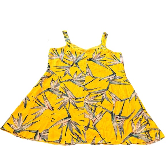 NWT 1. STATE Women’s Size XL Yellow Floral Dress Bird of Paradise Rayon - Picture 4 of 10